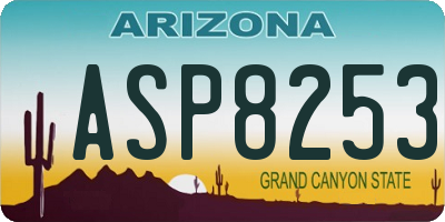 AZ license plate ASP8253