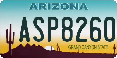 AZ license plate ASP8260