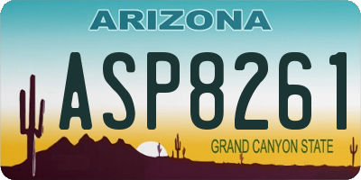 AZ license plate ASP8261