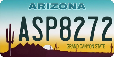 AZ license plate ASP8272