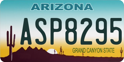 AZ license plate ASP8295