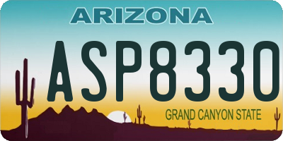 AZ license plate ASP8330