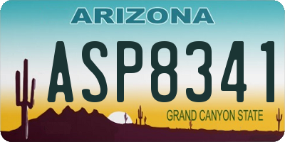AZ license plate ASP8341
