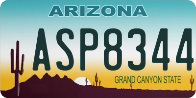 AZ license plate ASP8344
