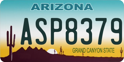AZ license plate ASP8379