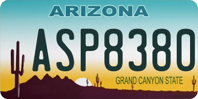 AZ license plate ASP8380