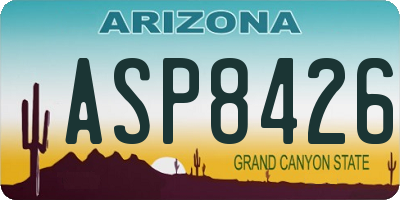 AZ license plate ASP8426