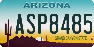 AZ license plate ASP8485