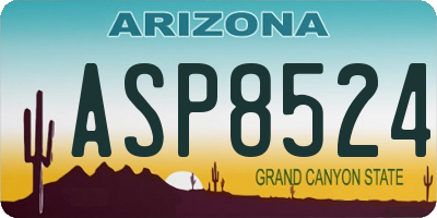 AZ license plate ASP8524