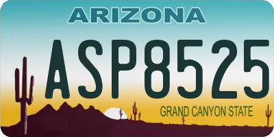 AZ license plate ASP8525