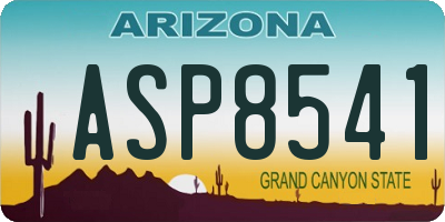 AZ license plate ASP8541