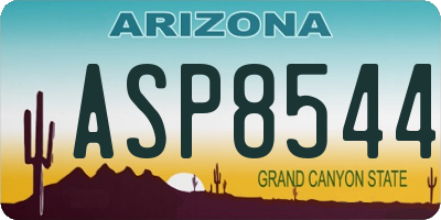 AZ license plate ASP8544