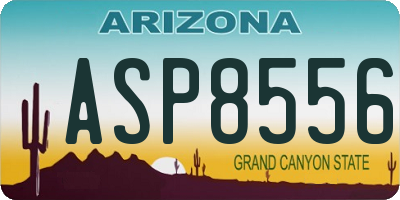 AZ license plate ASP8556