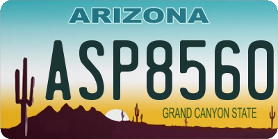 AZ license plate ASP8560