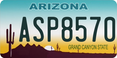 AZ license plate ASP8570