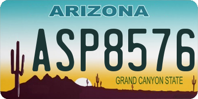 AZ license plate ASP8576
