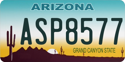 AZ license plate ASP8577