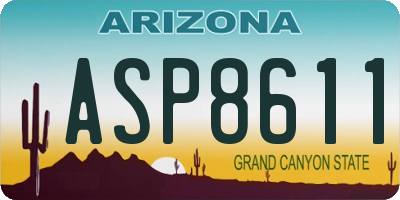 AZ license plate ASP8611