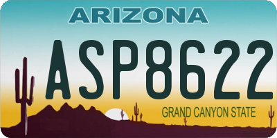 AZ license plate ASP8622