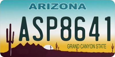 AZ license plate ASP8641