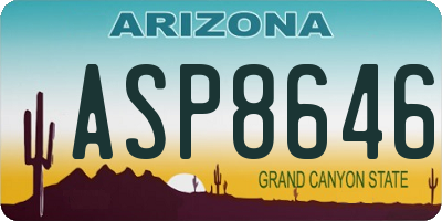 AZ license plate ASP8646