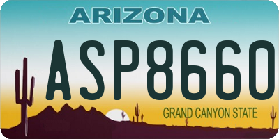 AZ license plate ASP8660