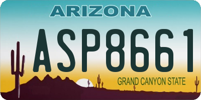 AZ license plate ASP8661