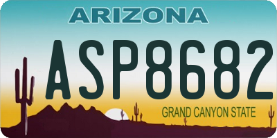 AZ license plate ASP8682