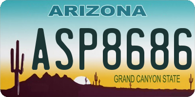 AZ license plate ASP8686