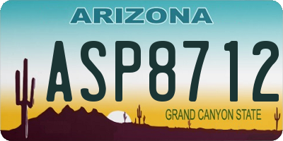 AZ license plate ASP8712