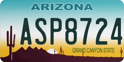 AZ license plate ASP8724