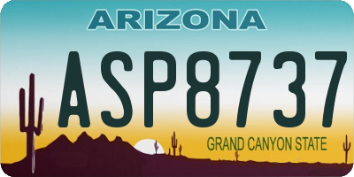 AZ license plate ASP8737