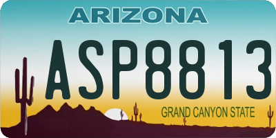 AZ license plate ASP8813