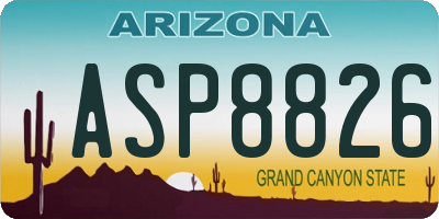 AZ license plate ASP8826