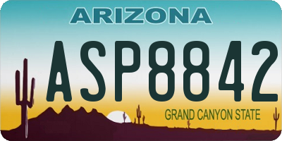 AZ license plate ASP8842