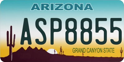 AZ license plate ASP8855