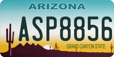 AZ license plate ASP8856