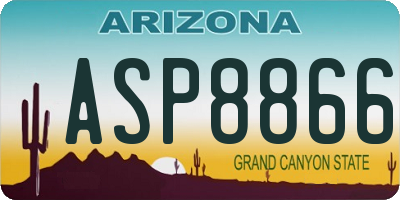 AZ license plate ASP8866