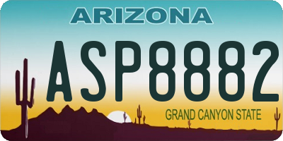 AZ license plate ASP8882