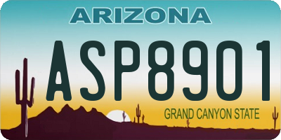 AZ license plate ASP8901