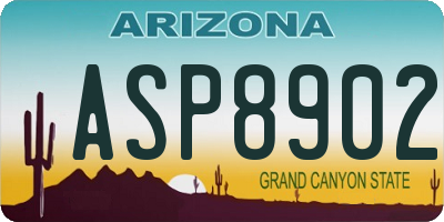 AZ license plate ASP8902
