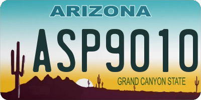 AZ license plate ASP9010