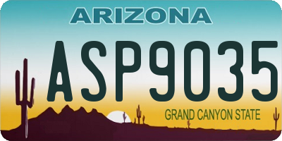 AZ license plate ASP9035