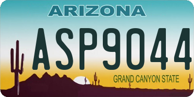 AZ license plate ASP9044