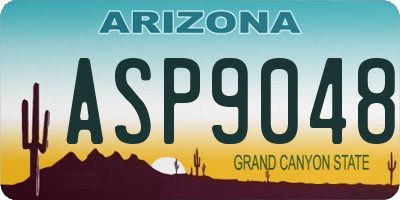 AZ license plate ASP9048