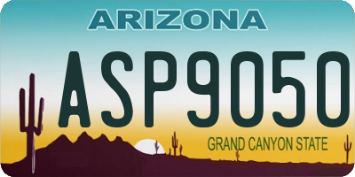 AZ license plate ASP9050