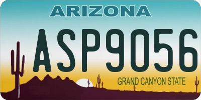 AZ license plate ASP9056