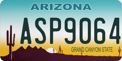 AZ license plate ASP9064