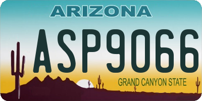 AZ license plate ASP9066