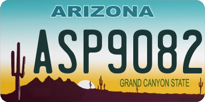 AZ license plate ASP9082